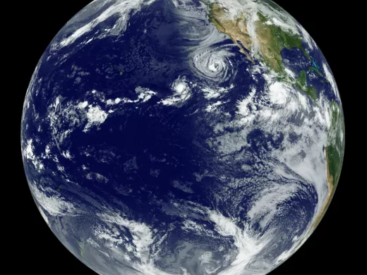 Blick auf die Erde aus dem All