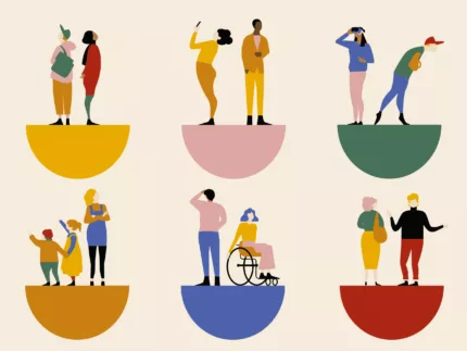 Grafik mit verschiedenen Personen