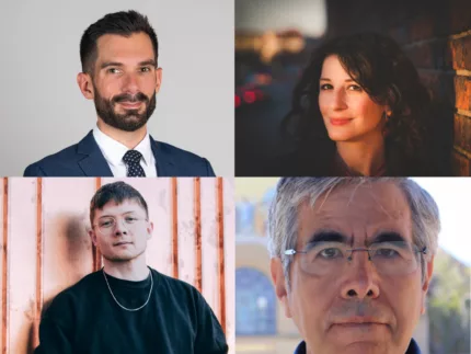 Collage von den Gästen zu der Veranstaltung: Die Zukunft der künstlichen Intelligenz