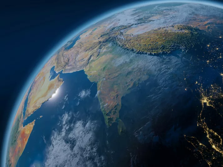 View of the earth from space