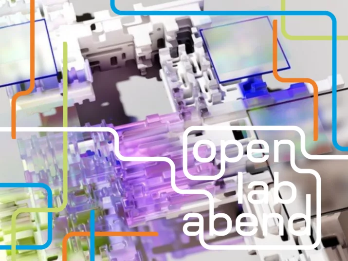 Bunte und Abstrakte aus einem 3D-Drucker mit OLA Branding